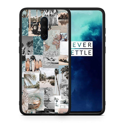 Θήκη OnePlus 7T Pro Retro Beach Life από τη Smartfits με σχέδιο στο πίσω μέρος και μαύρο περίβλημα | OnePlus 7T Pro Retro Beach Life case with colorful back and black bezels