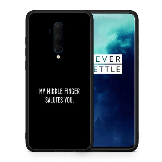 Θήκη OnePlus 7T Pro Salute από τη Smartfits με σχέδιο στο πίσω μέρος και μαύρο περίβλημα | OnePlus 7T Pro Salute case with colorful back and black bezels