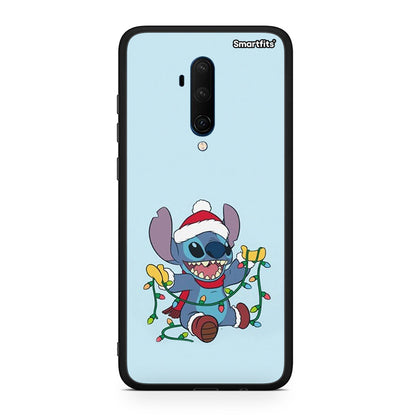 OnePlus 7T Pro Santa Stich θήκη από τη Smartfits με σχέδιο στο πίσω μέρος και μαύρο περίβλημα | Smartphone case with colorful back and black bezels by Smartfits