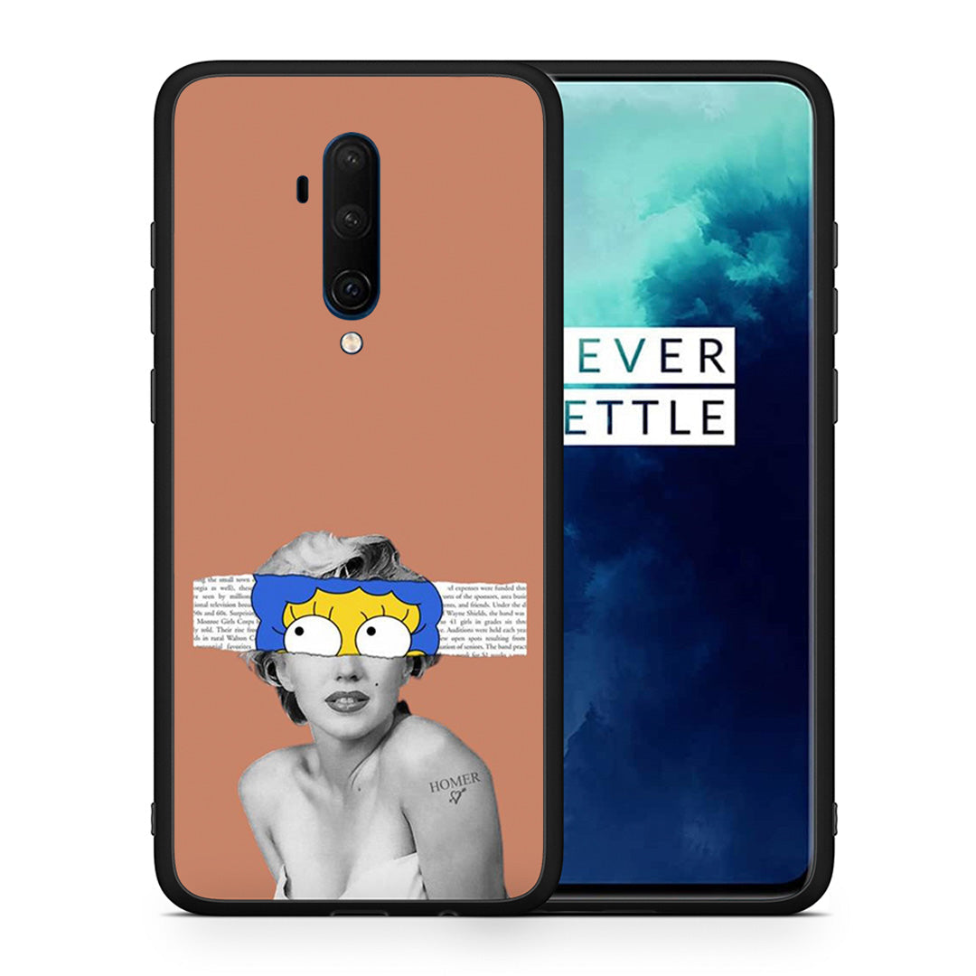 Θήκη OnePlus 7T Pro Sim Merilyn από τη Smartfits με σχέδιο στο πίσω μέρος και μαύρο περίβλημα | OnePlus 7T Pro Sim Merilyn case with colorful back and black bezels
