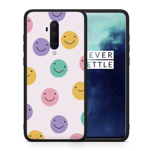 Θήκη OnePlus 7T Pro Smiley Faces από τη Smartfits με σχέδιο στο πίσω μέρος και μαύρο περίβλημα | OnePlus 7T Pro Smiley Faces case with colorful back and black bezels