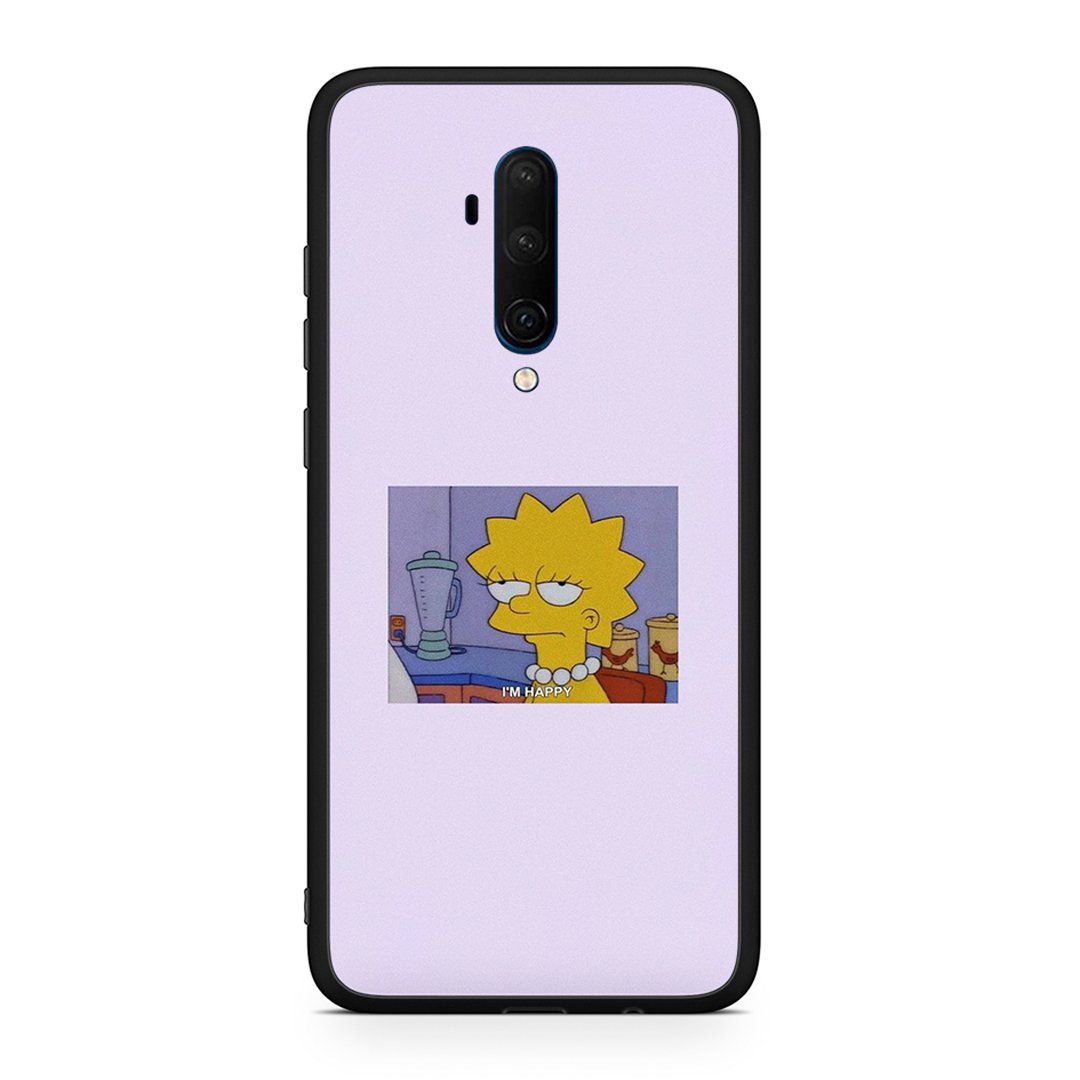 OnePlus 7T Pro So Happy θήκη από τη Smartfits με σχέδιο στο πίσω μέρος και μαύρο περίβλημα | Smartphone case with colorful back and black bezels by Smartfits