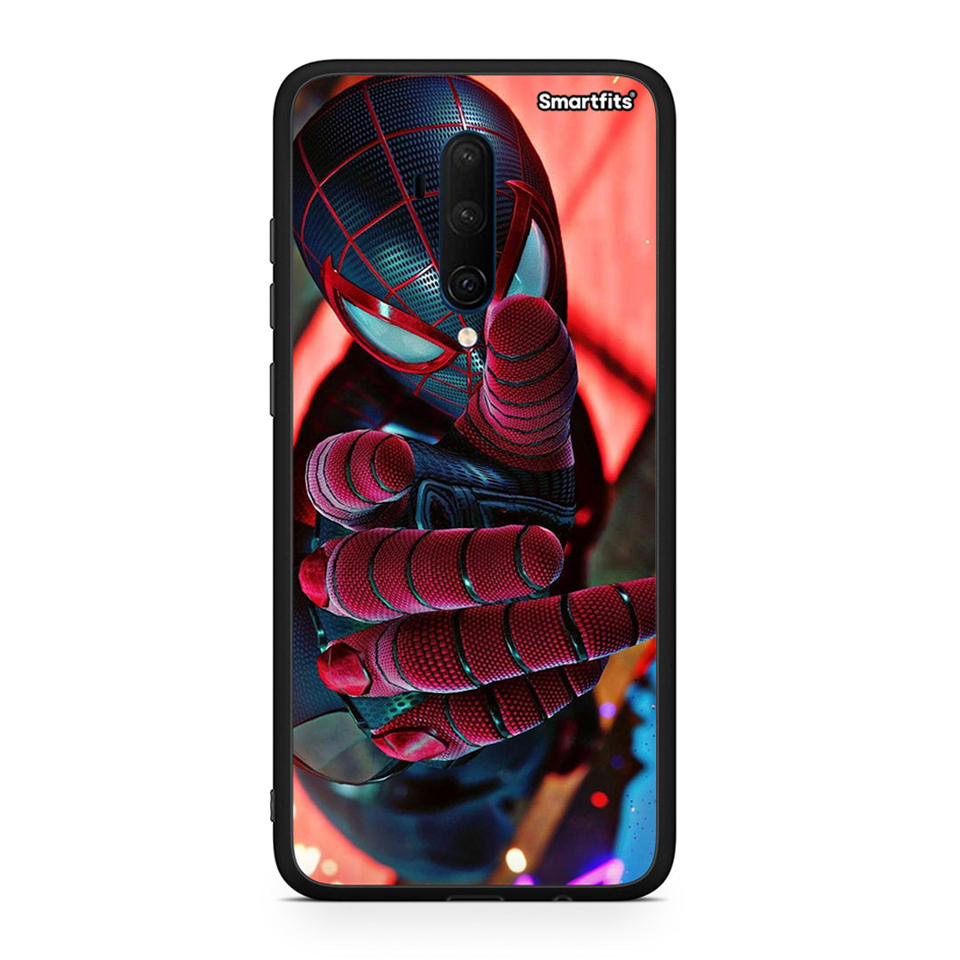 OnePlus 7T Pro Spider Hand Θήκη από τη Smartfits με σχέδιο στο πίσω μέρος και μαύρο περίβλημα | Smartphone case with colorful back and black bezels by Smartfits