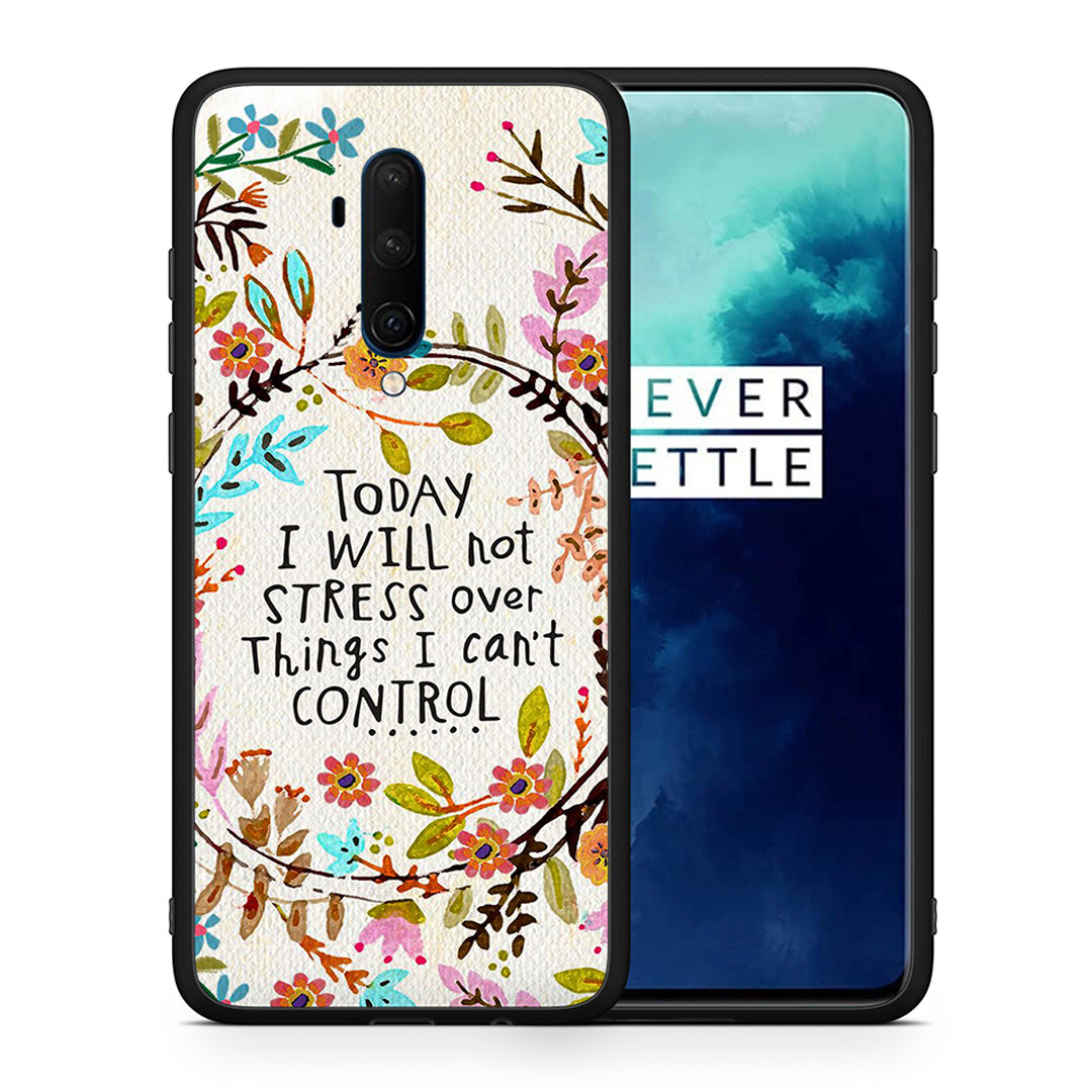 Θήκη OnePlus 7T Pro Stress Over από τη Smartfits με σχέδιο στο πίσω μέρος και μαύρο περίβλημα | OnePlus 7T Pro Stress Over case with colorful back and black bezels