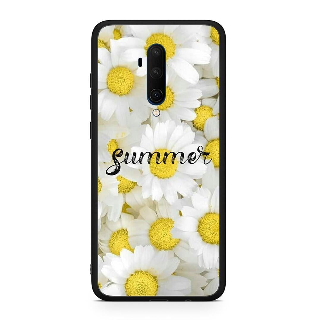 OnePlus 7T Pro Summer Daisies Θήκη από τη Smartfits με σχέδιο στο πίσω μέρος και μαύρο περίβλημα | Smartphone case with colorful back and black bezels by Smartfits