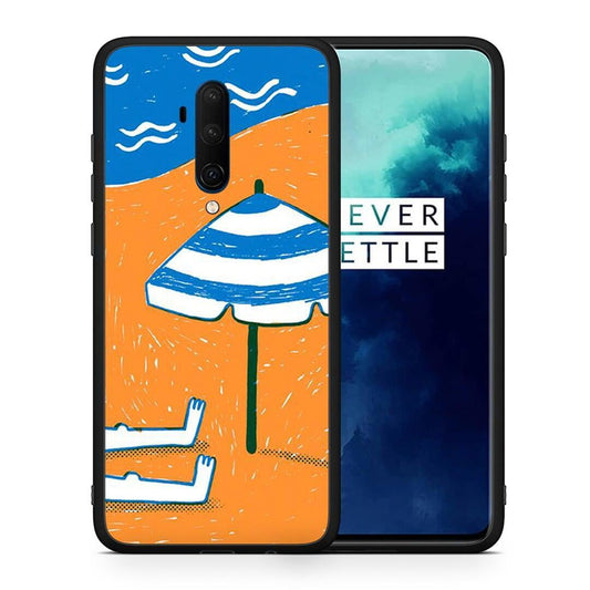 Θήκη OnePlus 7T Pro Summering από τη Smartfits με σχέδιο στο πίσω μέρος και μαύρο περίβλημα | OnePlus 7T Pro Summering case with colorful back and black bezels