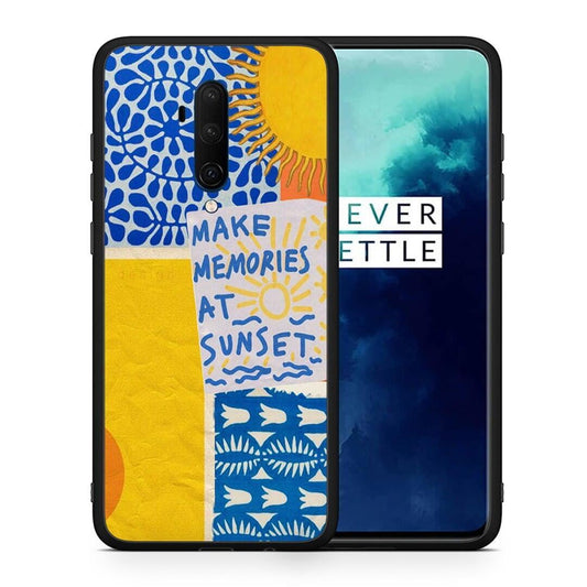 Θήκη OnePlus 7T Pro Sunset Memories από τη Smartfits με σχέδιο στο πίσω μέρος και μαύρο περίβλημα | OnePlus 7T Pro Sunset Memories case with colorful back and black bezels