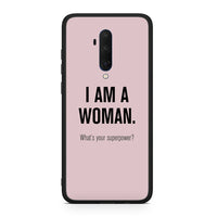 Thumbnail for OnePlus 7T Pro Superpower Woman θήκη από τη Smartfits με σχέδιο στο πίσω μέρος και μαύρο περίβλημα | Smartphone case with colorful back and black bezels by Smartfits