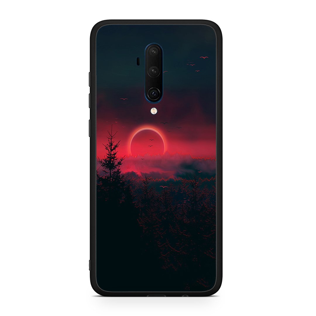 OnePlus 7T Pro Sunset Tropic θήκη από τη Smartfits με σχέδιο στο πίσω μέρος και μαύρο περίβλημα | Smartphone case with colorful back and black bezels by Smartfits