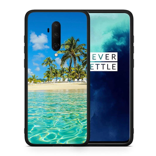 Θήκη OnePlus 7T Pro Tropical Vibes από τη Smartfits με σχέδιο στο πίσω μέρος και μαύρο περίβλημα | OnePlus 7T Pro Tropical Vibes case with colorful back and black bezels