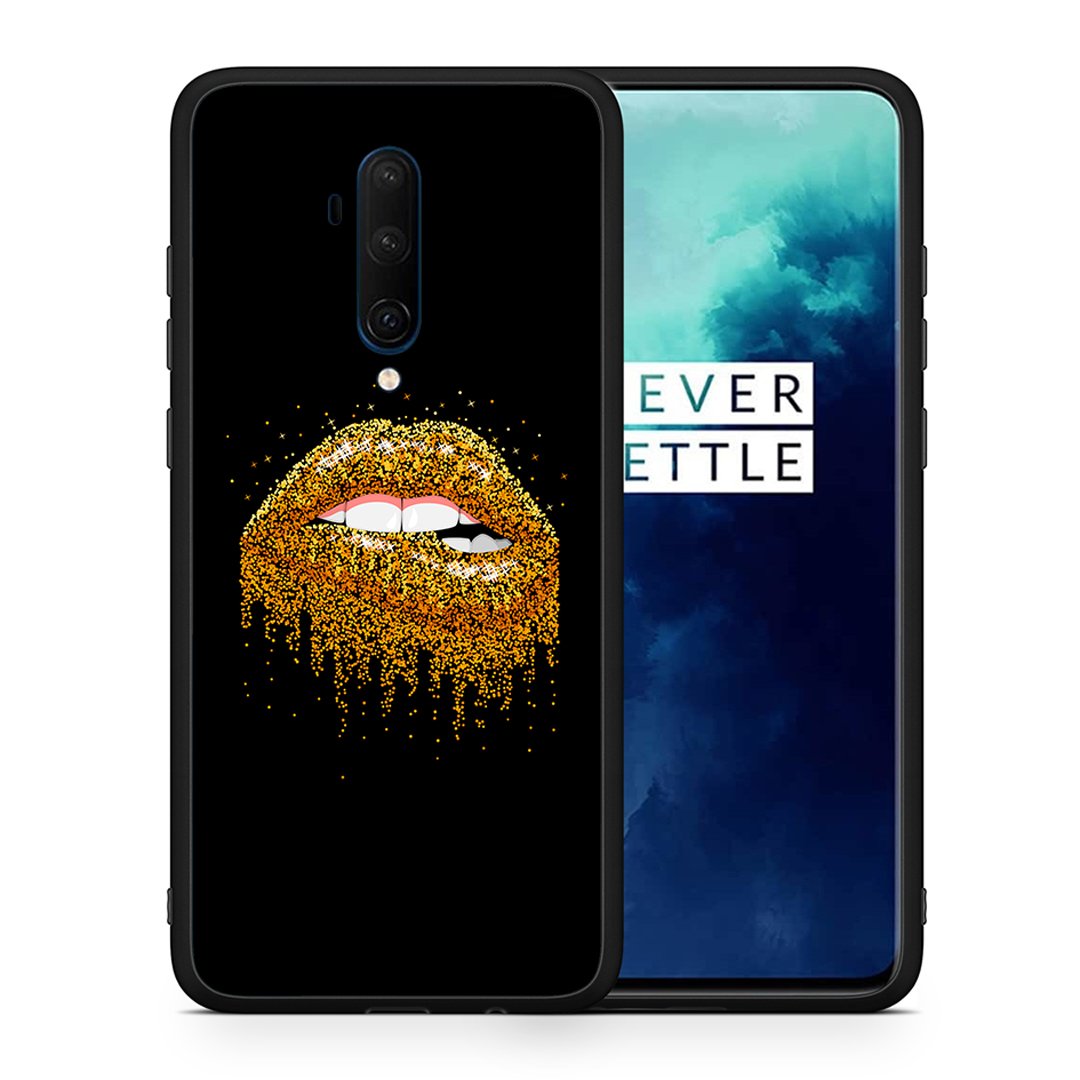 Θήκη OnePlus 7T Pro Golden Valentine από τη Smartfits με σχέδιο στο πίσω μέρος και μαύρο περίβλημα | OnePlus 7T Pro Golden Valentine case with colorful back and black bezels