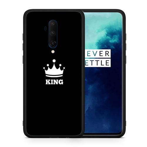 Θήκη OnePlus 7T Pro King Valentine από τη Smartfits με σχέδιο στο πίσω μέρος και μαύρο περίβλημα | OnePlus 7T Pro King Valentine case with colorful back and black bezels