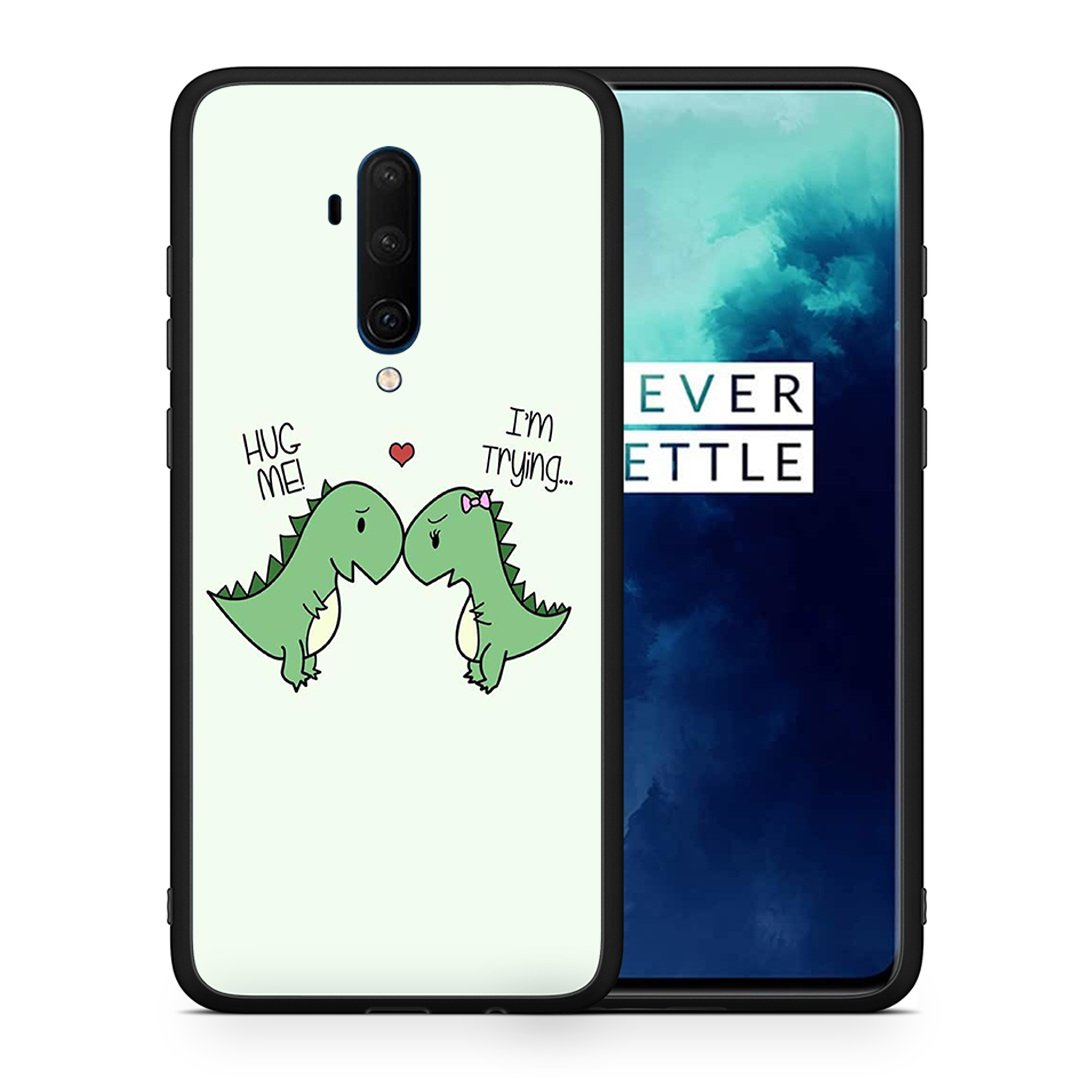 Θήκη OnePlus 7T Pro Rex Valentine από τη Smartfits με σχέδιο στο πίσω μέρος και μαύρο περίβλημα | OnePlus 7T Pro Rex Valentine case with colorful back and black bezels