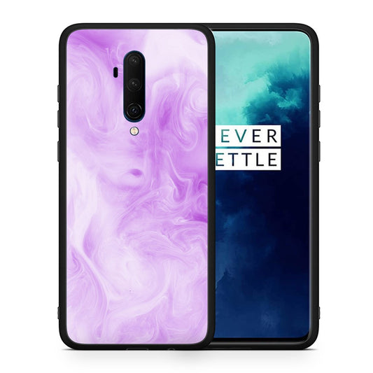 Θήκη OnePlus 7T Pro Lavender Watercolor από τη Smartfits με σχέδιο στο πίσω μέρος και μαύρο περίβλημα | OnePlus 7T Pro Lavender Watercolor case with colorful back and black bezels