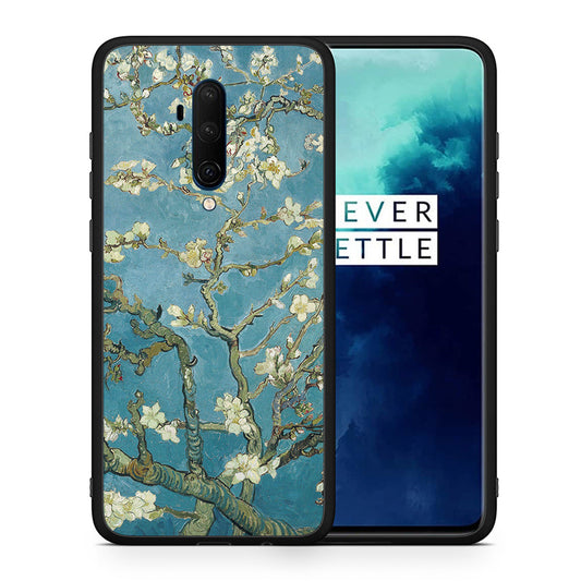 Θήκη OnePlus 7T Pro White Blossoms από τη Smartfits με σχέδιο στο πίσω μέρος και μαύρο περίβλημα | OnePlus 7T Pro White Blossoms case with colorful back and black bezels