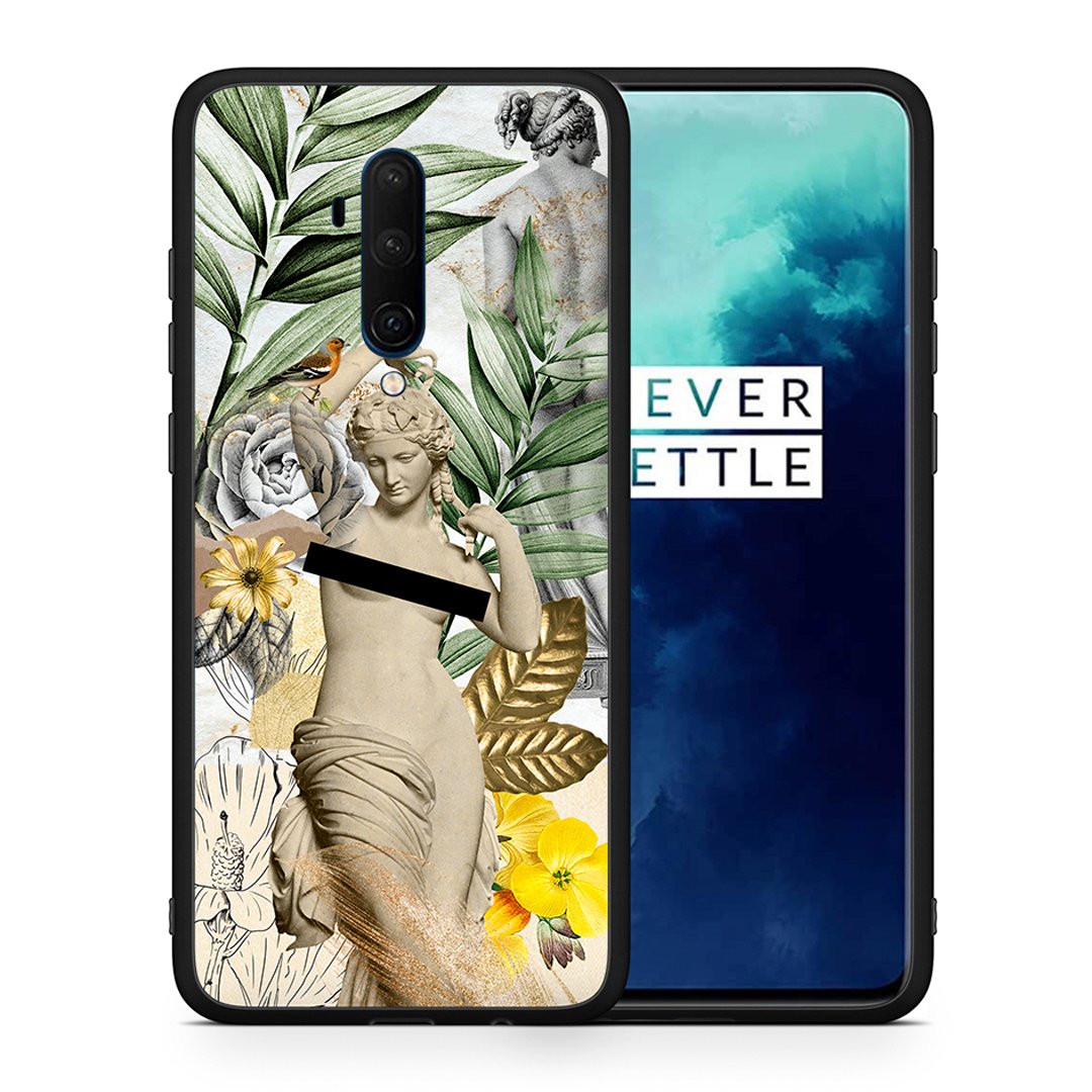 Θήκη OnePlus 7T Pro Woman Statue από τη Smartfits με σχέδιο στο πίσω μέρος και μαύρο περίβλημα | OnePlus 7T Pro Woman Statue case with colorful back and black bezels