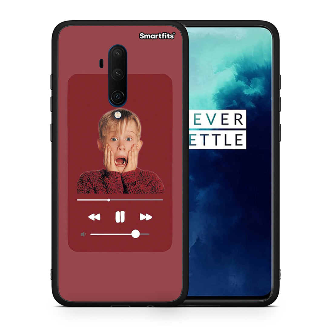 Θήκη OnePlus 7T Pro Xmas Alone Music από τη Smartfits με σχέδιο στο πίσω μέρος και μαύρο περίβλημα | OnePlus 7T Pro Xmas Alone Music case with colorful back and black bezels