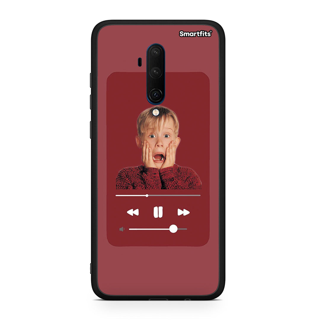 OnePlus 7T Pro Xmas Alone Music θήκη από τη Smartfits με σχέδιο στο πίσω μέρος και μαύρο περίβλημα | Smartphone case with colorful back and black bezels by Smartfits