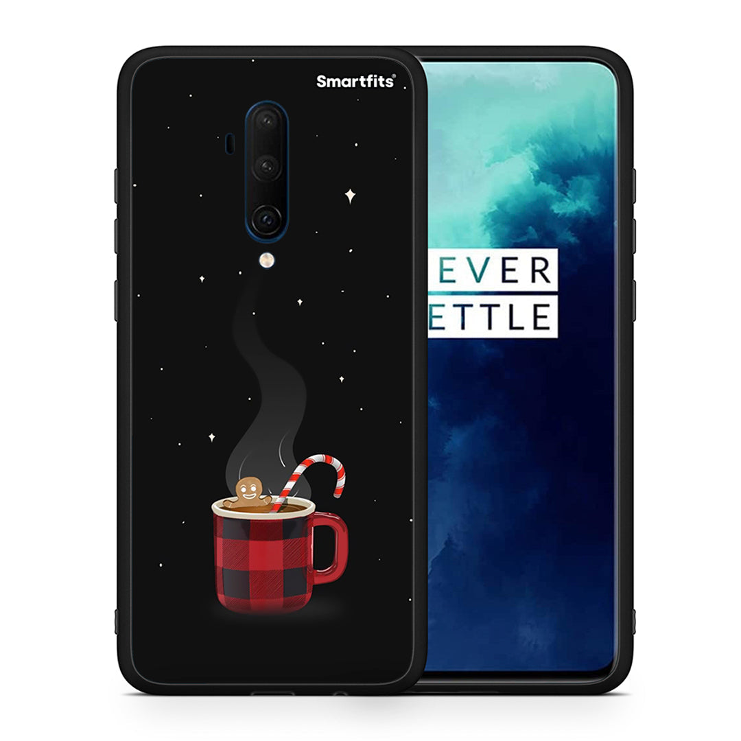 Θήκη OnePlus 7T Pro Xmas Bathing από τη Smartfits με σχέδιο στο πίσω μέρος και μαύρο περίβλημα | OnePlus 7T Pro Xmas Bathing case with colorful back and black bezels