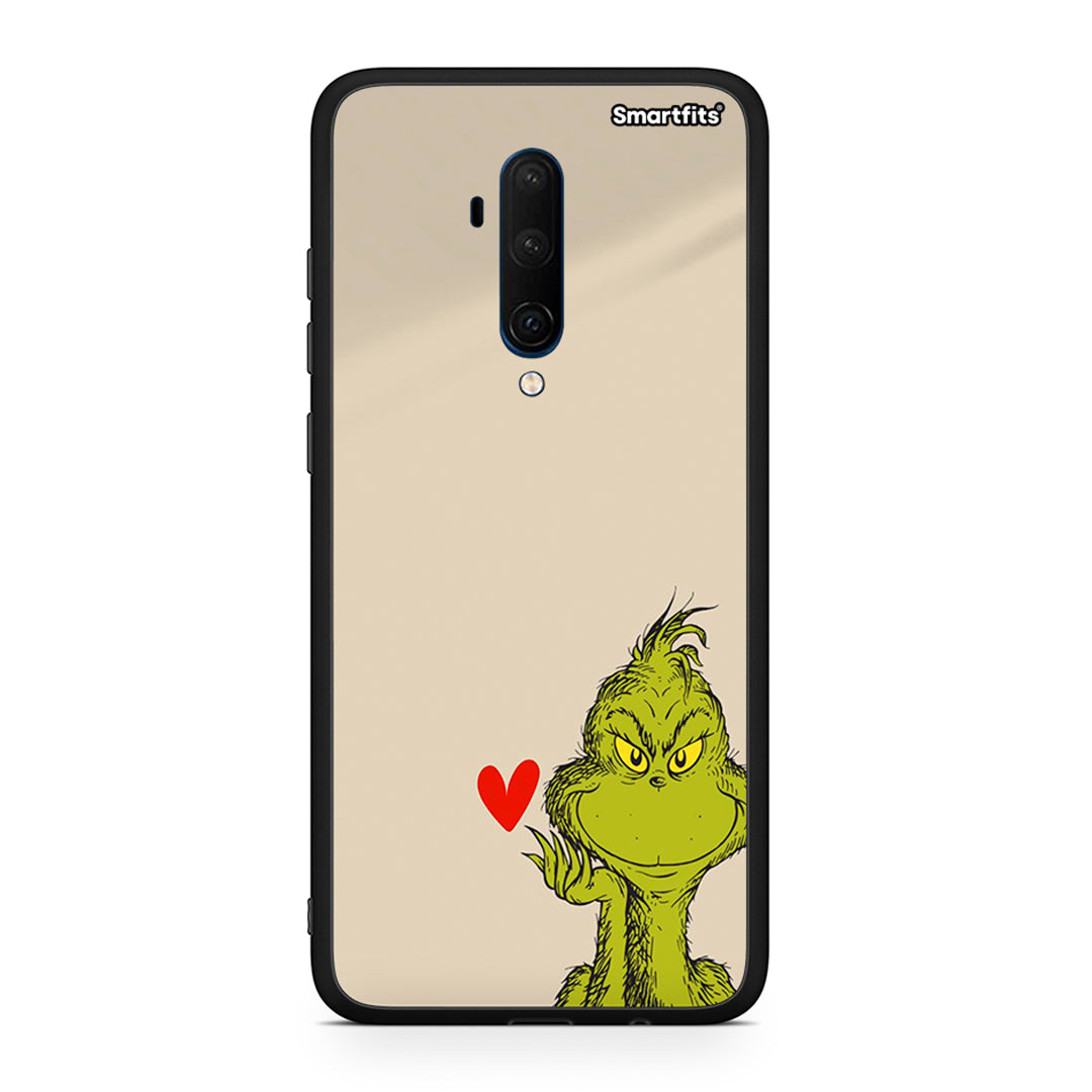 OnePlus 7T Pro Xmas Grinch θήκη από τη Smartfits με σχέδιο στο πίσω μέρος και μαύρο περίβλημα | Smartphone case with colorful back and black bezels by Smartfits