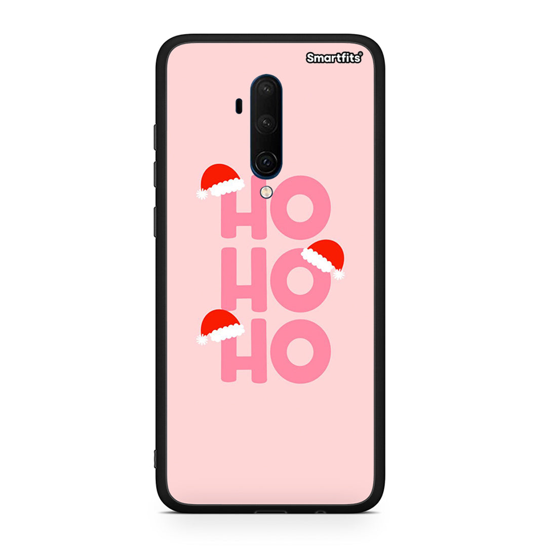 OnePlus 7T Pro Xmas Ho Ho Ho θήκη από τη Smartfits με σχέδιο στο πίσω μέρος και μαύρο περίβλημα | Smartphone case with colorful back and black bezels by Smartfits
