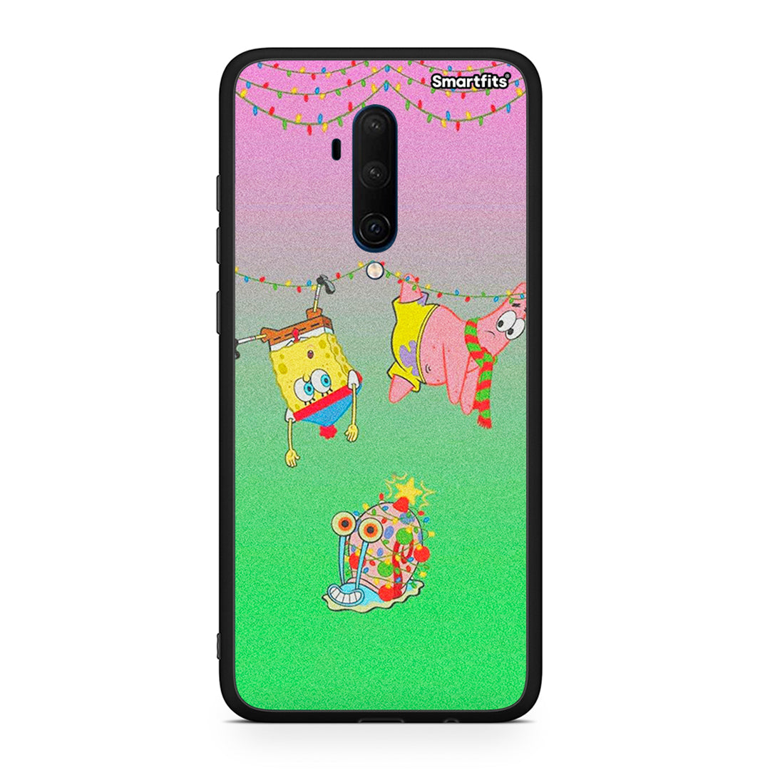 OnePlus 7T Pro Xmas Lights θήκη από τη Smartfits με σχέδιο στο πίσω μέρος και μαύρο περίβλημα | Smartphone case with colorful back and black bezels by Smartfits