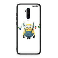 Thumbnail for OnePlus 7T Pro Xmas Minion Lights θήκη από τη Smartfits με σχέδιο στο πίσω μέρος και μαύρο περίβλημα | Smartphone case with colorful back and black bezels by Smartfits