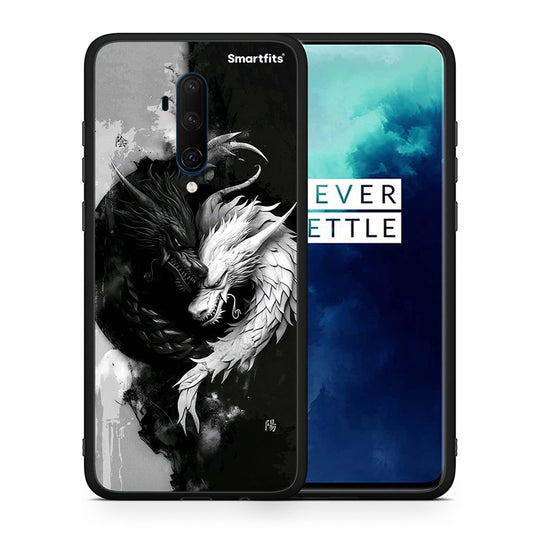 Θήκη OnePlus 7T Pro Yin Yang από τη Smartfits με σχέδιο στο πίσω μέρος και μαύρο περίβλημα | OnePlus 7T Pro Yin Yang case with colorful back and black bezels