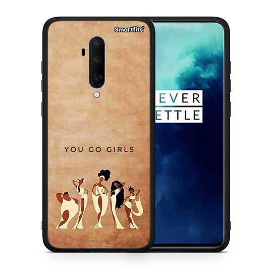 Θήκη OnePlus 7T Pro You Go Girl από τη Smartfits με σχέδιο στο πίσω μέρος και μαύρο περίβλημα | OnePlus 7T Pro You Go Girl case with colorful back and black bezels