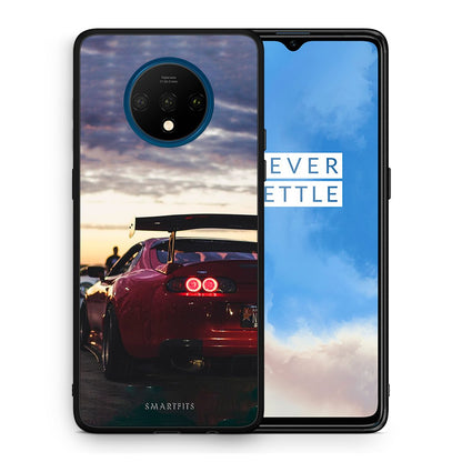 Θήκη OnePlus 7T Racing Supra από τη Smartfits με σχέδιο στο πίσω μέρος και μαύρο περίβλημα | OnePlus 7T Racing Supra case with colorful back and black bezels