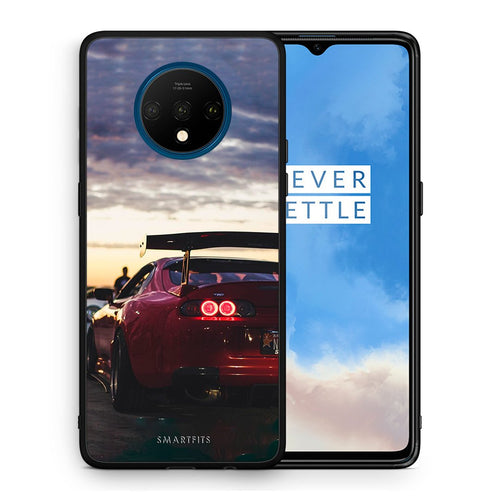 Θήκη OnePlus 7T Racing Supra από τη Smartfits με σχέδιο στο πίσω μέρος και μαύρο περίβλημα | OnePlus 7T Racing Supra case with colorful back and black bezels