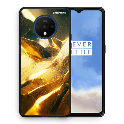 Θήκη OnePlus 7T Real Gold από τη Smartfits με σχέδιο στο πίσω μέρος και μαύρο περίβλημα | OnePlus 7T Real Gold case with colorful back and black bezels