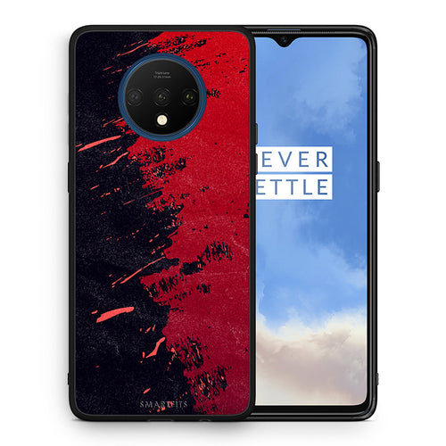 Θήκη Αγίου Βαλεντίνου OnePlus 7T Red Paint από τη Smartfits με σχέδιο στο πίσω μέρος και μαύρο περίβλημα | OnePlus 7T Red Paint case with colorful back and black bezels