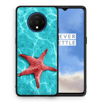 Thumbnail for Θήκη OnePlus 7T Red Starfish από τη Smartfits με σχέδιο στο πίσω μέρος και μαύρο περίβλημα | OnePlus 7T Red Starfish case with colorful back and black bezels