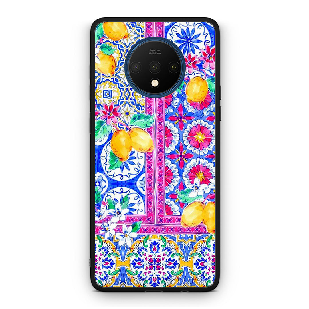 OnePlus 7T Retro Spring θήκη από τη Smartfits με σχέδιο στο πίσω μέρος και μαύρο περίβλημα | Smartphone case with colorful back and black bezels by Smartfits
