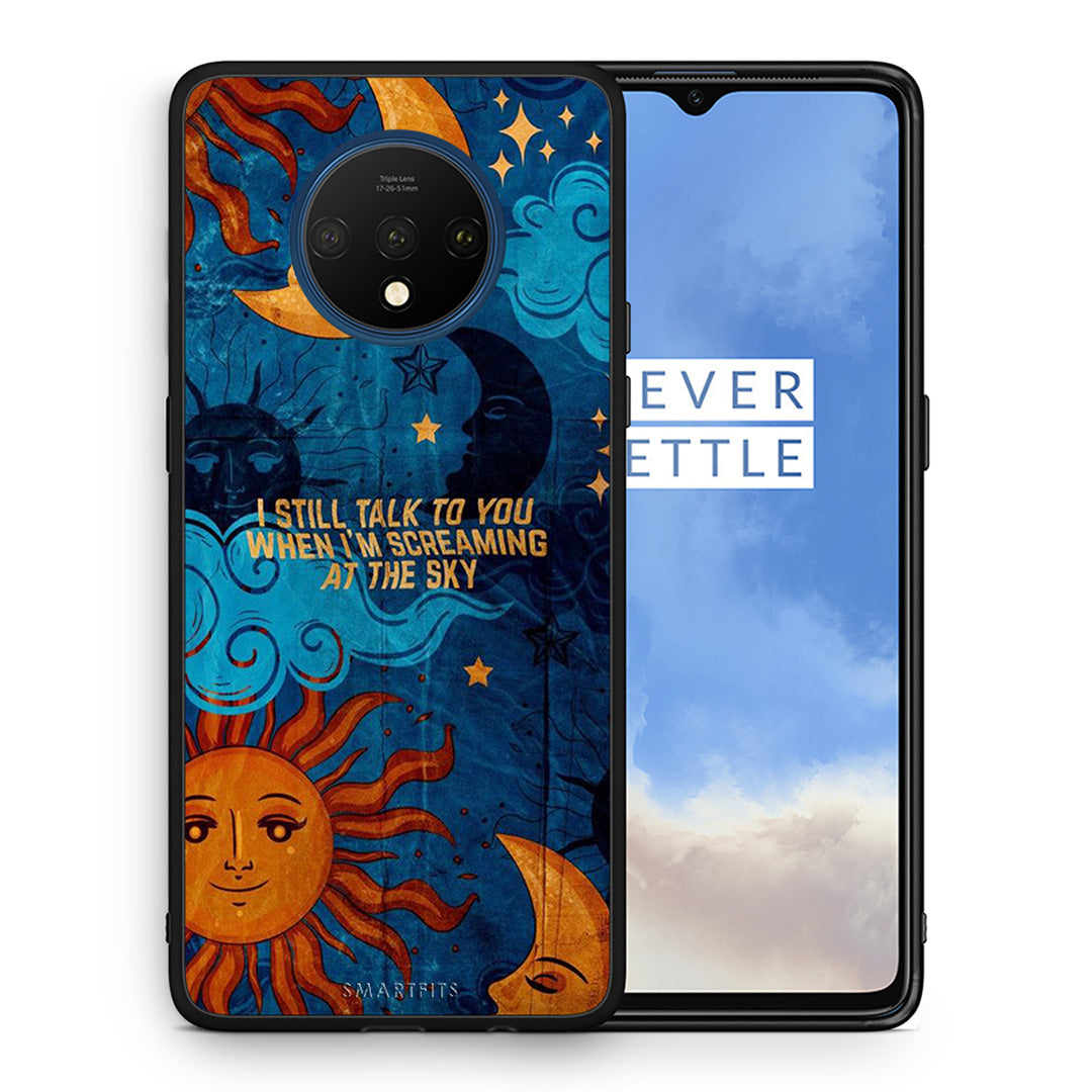 Θήκη OnePlus 7T Screaming Sky από τη Smartfits με σχέδιο στο πίσω μέρος και μαύρο περίβλημα | OnePlus 7T Screaming Sky case with colorful back and black bezels