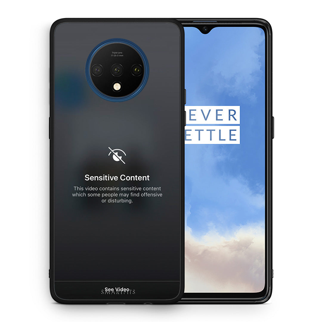 Θήκη OnePlus 7T Sensitive Content από τη Smartfits με σχέδιο στο πίσω μέρος και μαύρο περίβλημα | OnePlus 7T Sensitive Content case with colorful back and black bezels