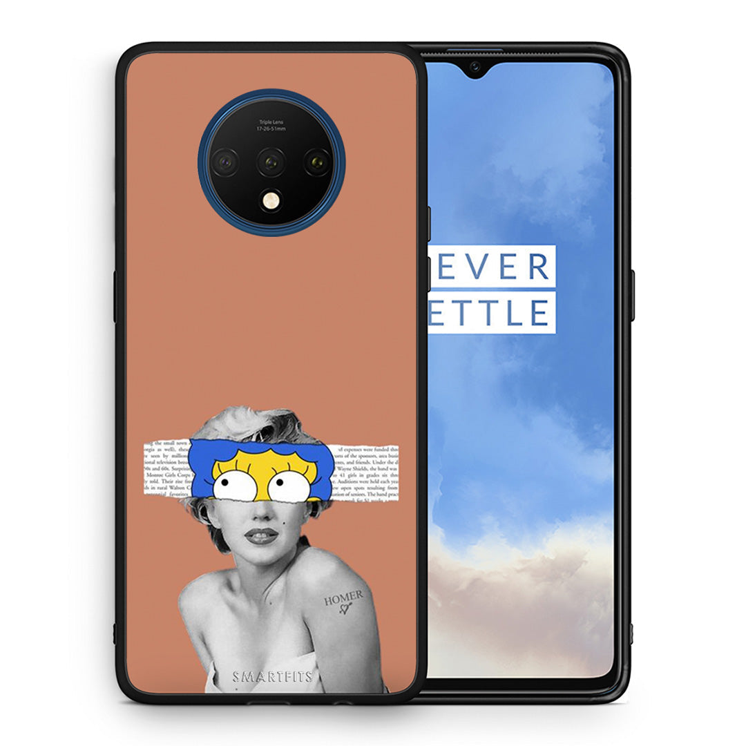 Θήκη OnePlus 7T Sim Merilyn από τη Smartfits με σχέδιο στο πίσω μέρος και μαύρο περίβλημα | OnePlus 7T Sim Merilyn case with colorful back and black bezels