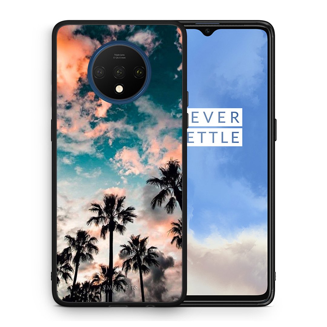Θήκη OnePlus 7T Sky Summer από τη Smartfits με σχέδιο στο πίσω μέρος και μαύρο περίβλημα | OnePlus 7T Sky Summer case with colorful back and black bezels