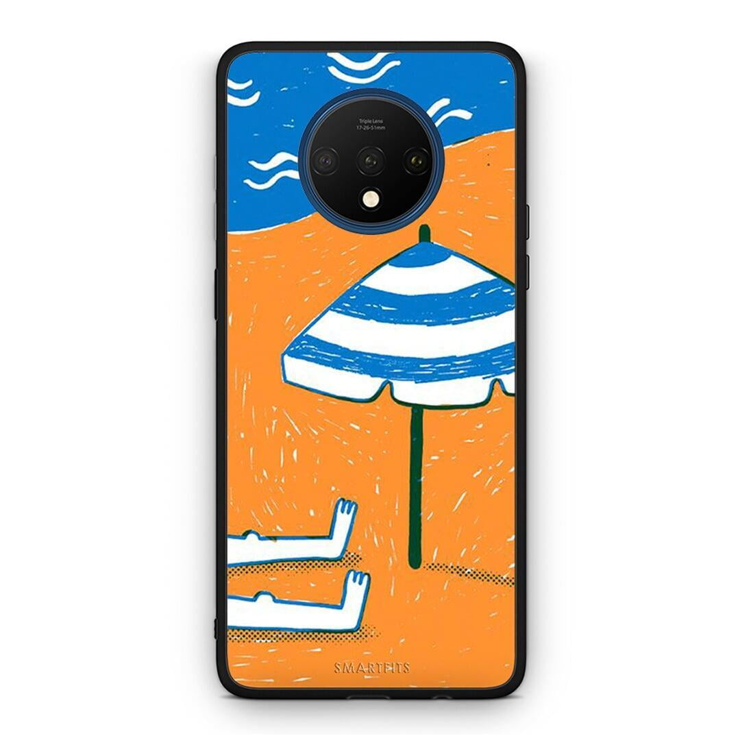 OnePlus 7T Summering Θήκη από τη Smartfits με σχέδιο στο πίσω μέρος και μαύρο περίβλημα | Smartphone case with colorful back and black bezels by Smartfits
