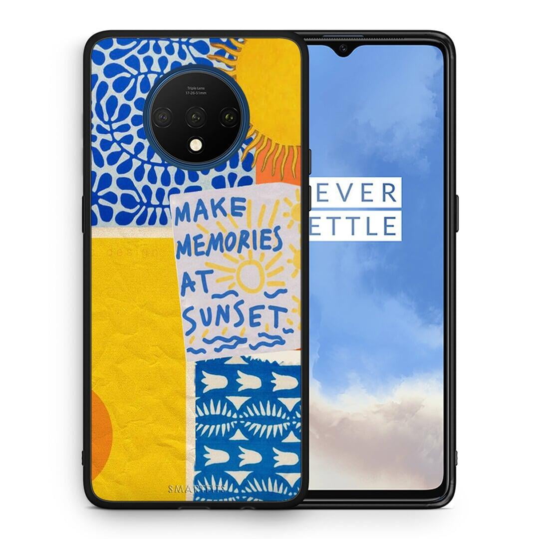 Θήκη OnePlus 7T Sunset Memories από τη Smartfits με σχέδιο στο πίσω μέρος και μαύρο περίβλημα | OnePlus 7T Sunset Memories case with colorful back and black bezels