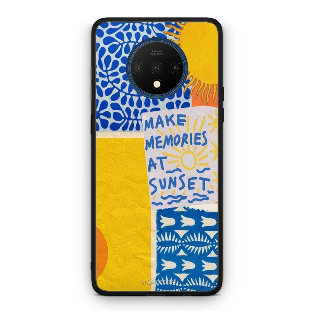 OnePlus 7T Sunset Memories Θήκη από τη Smartfits με σχέδιο στο πίσω μέρος και μαύρο περίβλημα | Smartphone case with colorful back and black bezels by Smartfits