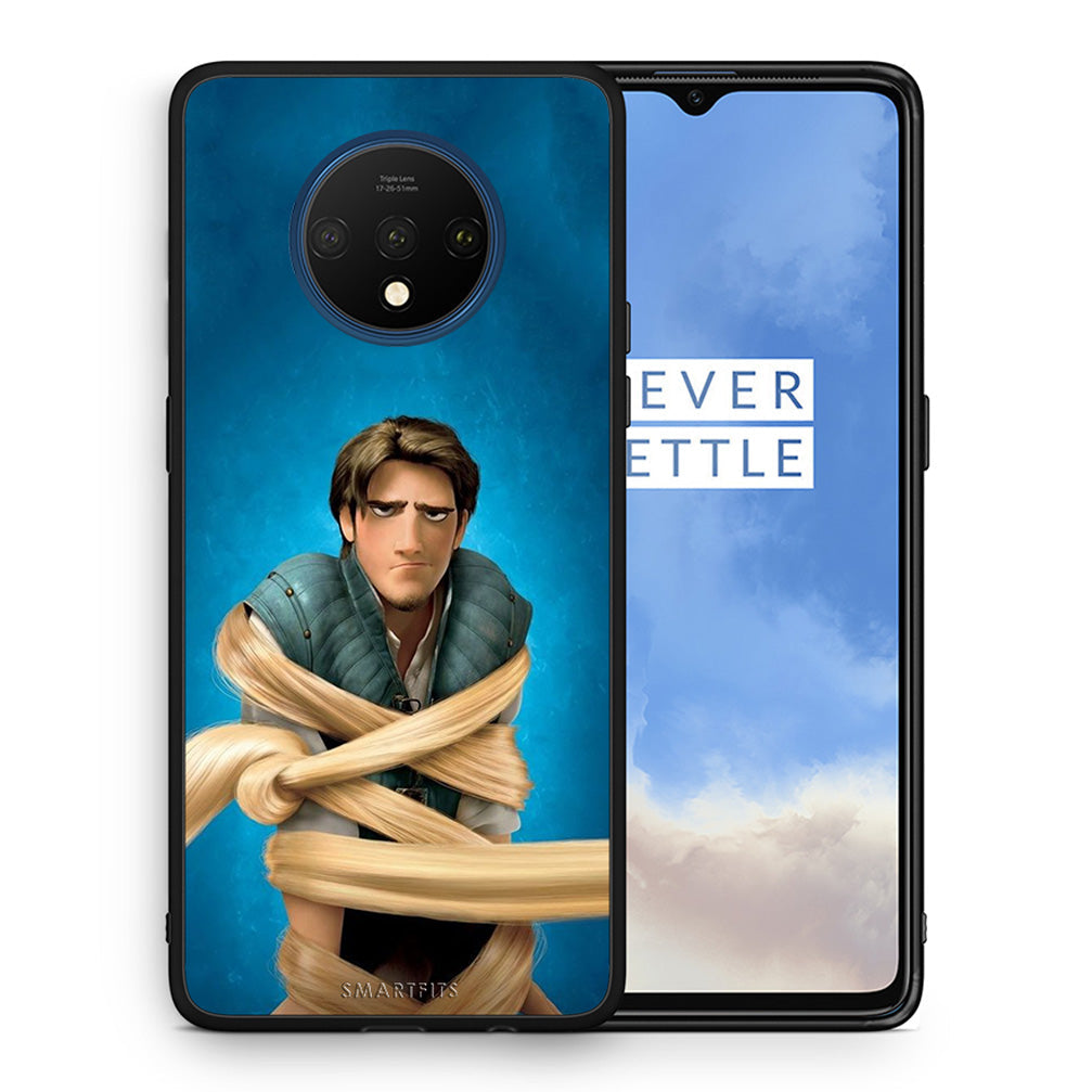 Θήκη Αγίου Βαλεντίνου OnePlus 7T Tangled 1 από τη Smartfits με σχέδιο στο πίσω μέρος και μαύρο περίβλημα | OnePlus 7T Tangled 1 case with colorful back and black bezels