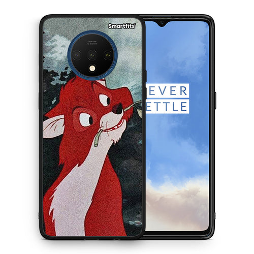Θήκη OnePlus 7T Tod And Vixey Love 1 από τη Smartfits με σχέδιο στο πίσω μέρος και μαύρο περίβλημα | OnePlus 7T Tod And Vixey Love 1 case with colorful back and black bezels