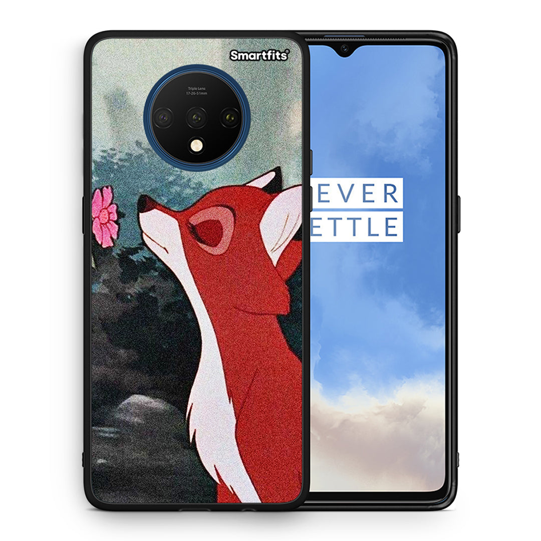 Θήκη OnePlus 7T Tod And Vixey Love 2 από τη Smartfits με σχέδιο στο πίσω μέρος και μαύρο περίβλημα | OnePlus 7T Tod And Vixey Love 2 case with colorful back and black bezels