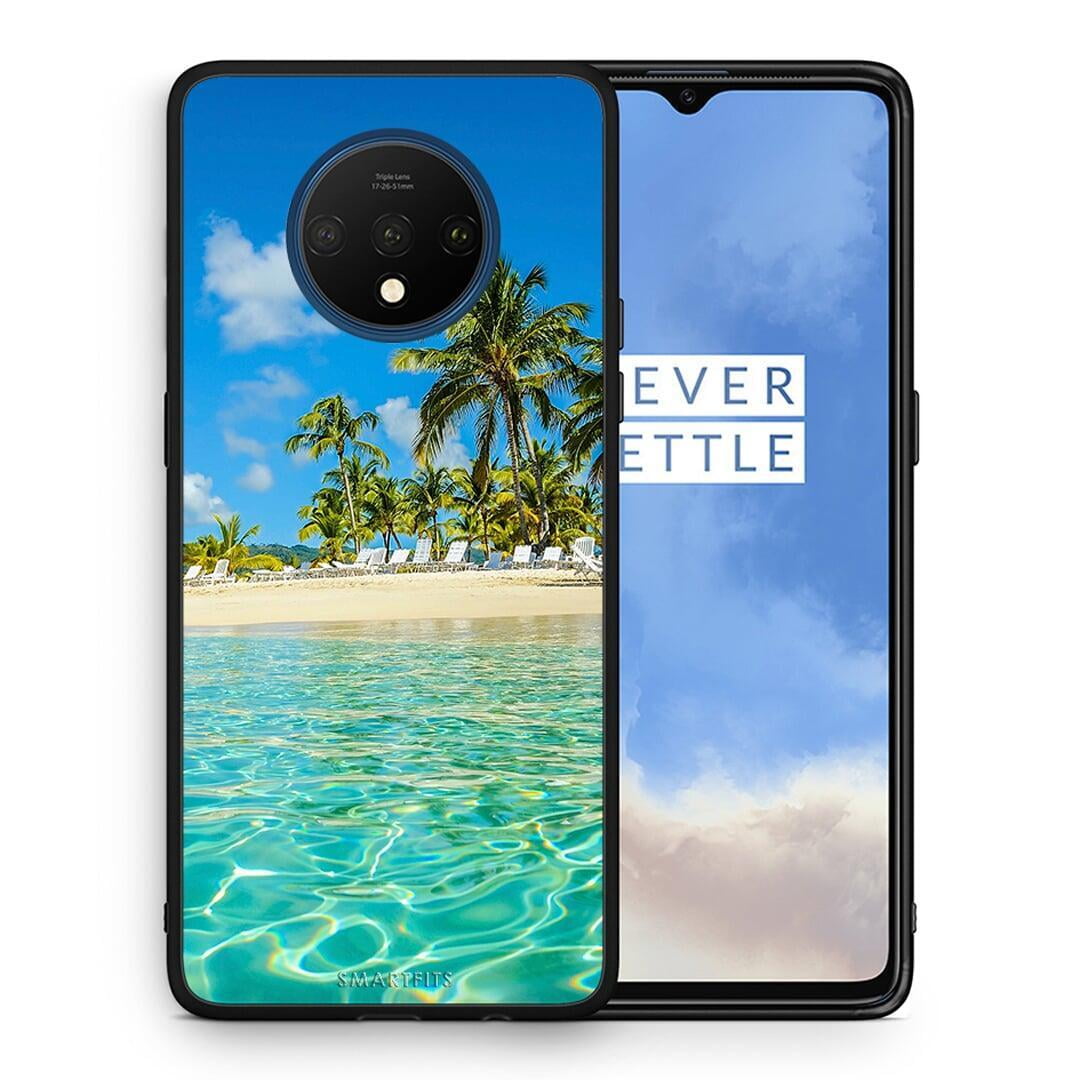 Θήκη OnePlus 7T Tropical Vibes από τη Smartfits με σχέδιο στο πίσω μέρος και μαύρο περίβλημα | OnePlus 7T Tropical Vibes case with colorful back and black bezels