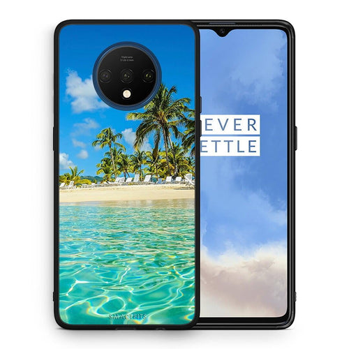 Θήκη OnePlus 7T Tropical Vibes από τη Smartfits με σχέδιο στο πίσω μέρος και μαύρο περίβλημα | OnePlus 7T Tropical Vibes case with colorful back and black bezels