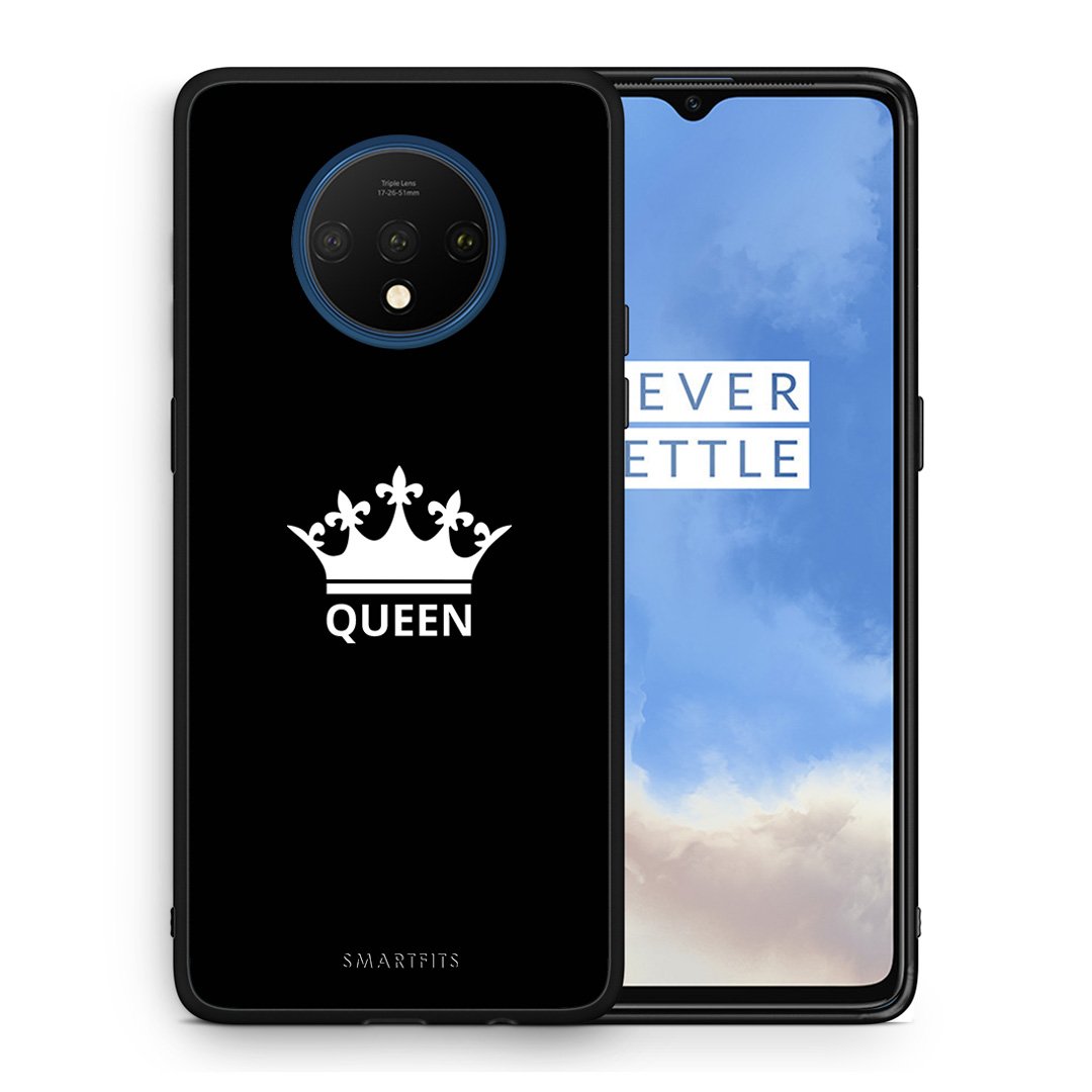 Θήκη OnePlus 7T Queen Valentine από τη Smartfits με σχέδιο στο πίσω μέρος και μαύρο περίβλημα | OnePlus 7T Queen Valentine case with colorful back and black bezels