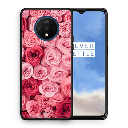Θήκη OnePlus 7T RoseGarden Valentine από τη Smartfits με σχέδιο στο πίσω μέρος και μαύρο περίβλημα | OnePlus 7T RoseGarden Valentine case with colorful back and black bezels