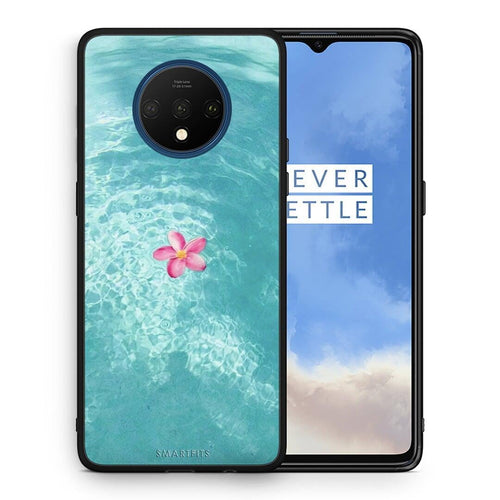Θήκη OnePlus 7T Water Flower από τη Smartfits με σχέδιο στο πίσω μέρος και μαύρο περίβλημα | OnePlus 7T Water Flower case with colorful back and black bezels